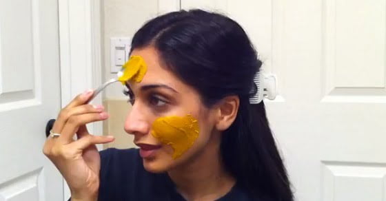 turmeric face mask recipe for rosacea acne and dark circles