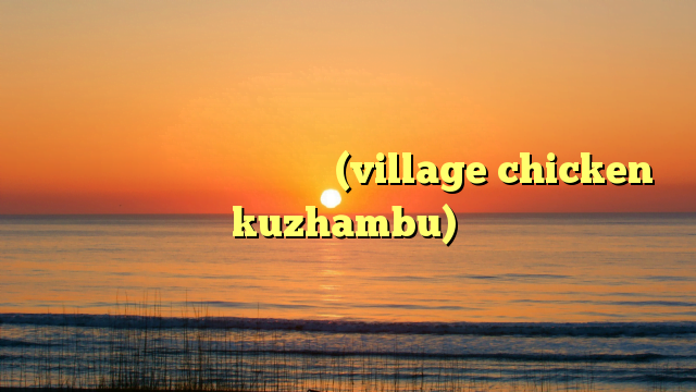 கிராமத்துக் கோழிக் குழம்பு (village chicken kuzhambu)