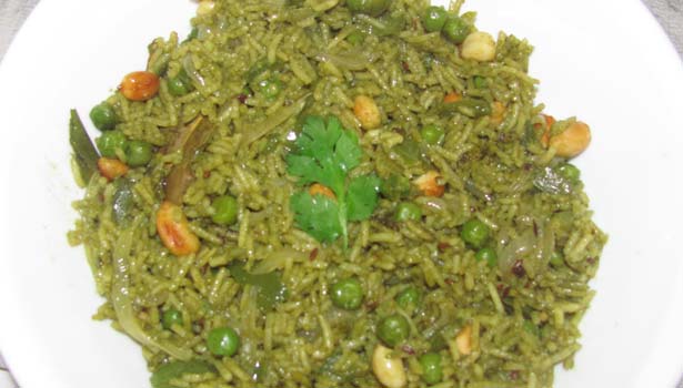 201607291125381868 how to make Coriander green Peas Rice SECVPF